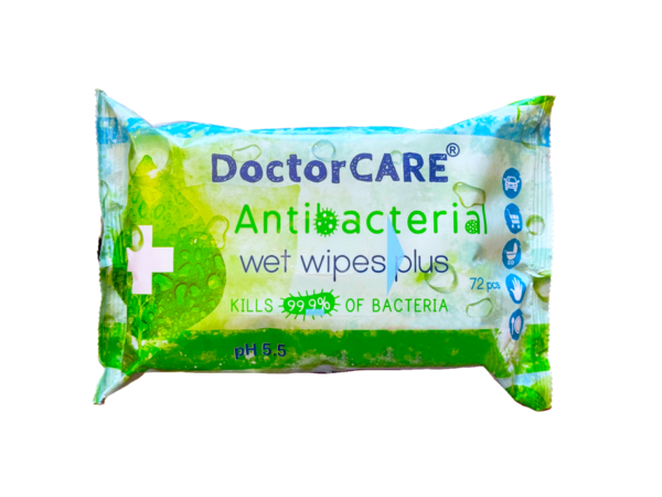 Doctor Care antibakteriális nedves törlőkendő plusz 72 db