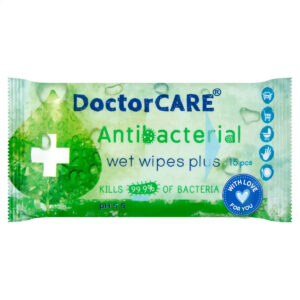 Doctor Care Antibakteriális nedves törlőkendő plusz 15db