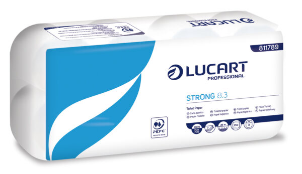 LUCART STRONG 8.3  8 tekercses toalettpapír, dekor mintával