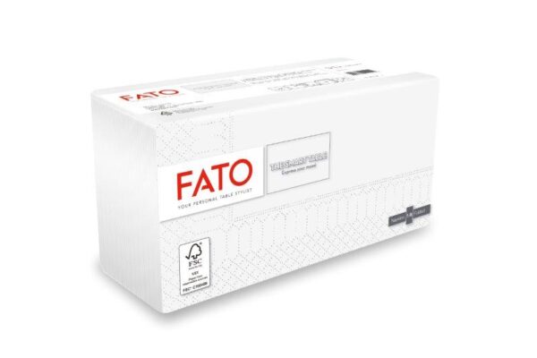 Lucart Fato Smart Table kétrétegű, fehér színű szalvéta 1/8 hajtással 38x38cm