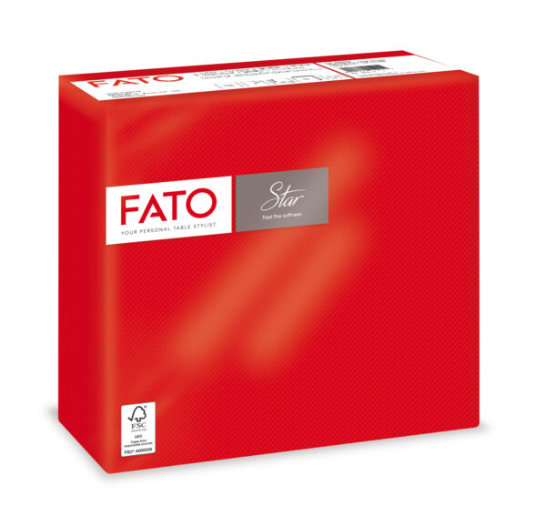 LUCART FATO PROFESSIONAL STAR piros színű szalvéta 38x38cm