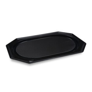 Hidegkonyhai FEKETE ovál tálca 10 szem.54x36x3 cm - 10 db/csomag *74955