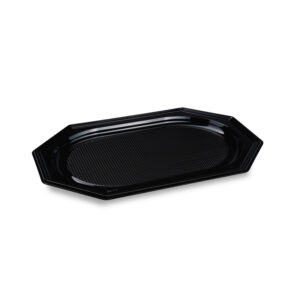 Hidegkonyhai FEKETE ovál tálca 5 szem.45,5x30,2x2,2 cm - 10 db/csomag *74945