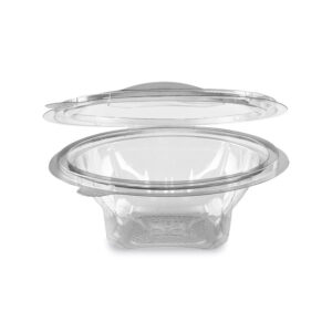 PET kerek víztiszta egybefedeles doboz 375 ml (újrahasznosítható) - 50 db/csomag *77903