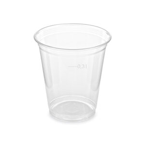 PLA lebomló átlátszó Pohár 300ml d=84mm - 50 db/csomag