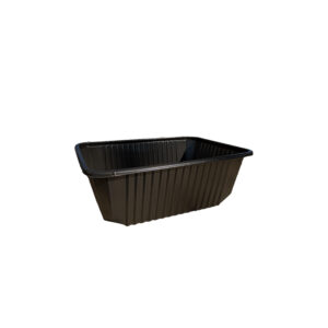 (Q-Box, Varia) PP Szögletes doboz fekete 1000 ml , mikrózható - 50 db/csomag *14846