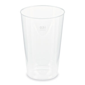 500 ml átlátszó pohár ÚJRAHASZNÁLHATÓ - 30 db/csomag