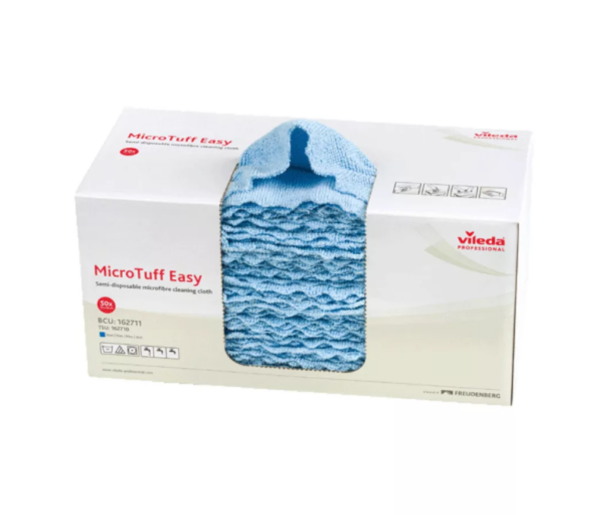 Vileda MicroTuff Easy mikroszálas törlőkendő – Kék, 30×30 cm