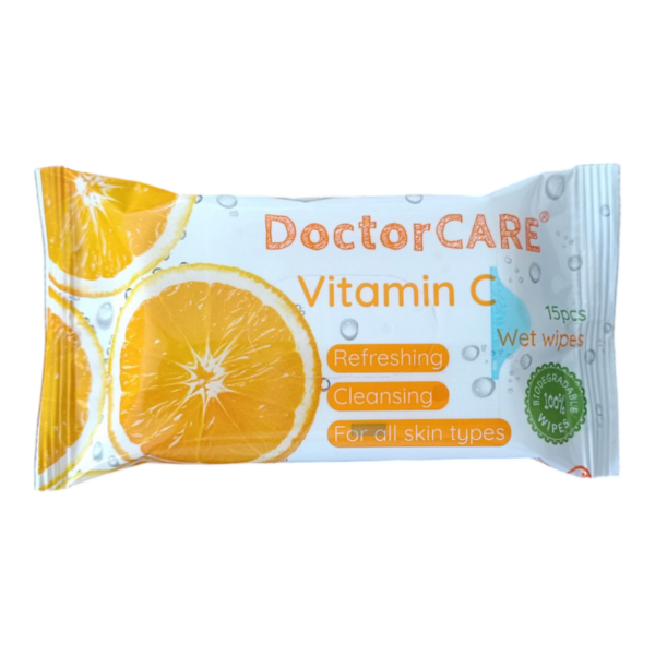Doctor Care Nedves Törlőkendő C-vitaminnal – 15 db