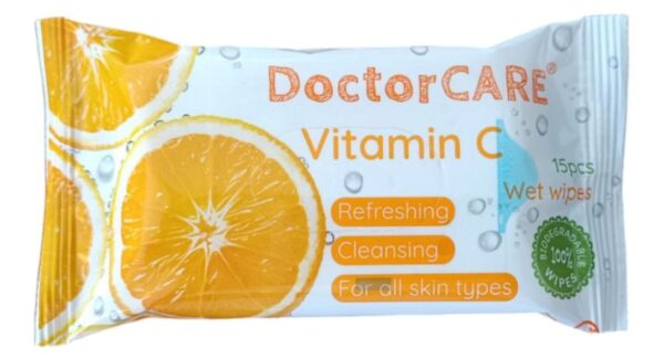 Doctor Care Nedves Törlőkendő C-vitaminnal – 15 db
