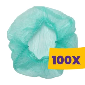 OPERO Nővérsapka gumis flíz, harmonika, zöld 100 db (Mercator) - 100 db/csomag