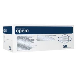 OPERO Szájmaszk ECO 3 rétegű fehér színben, flíz, gumis(50 db/doboz) (Mercator) - 50 db/csomag