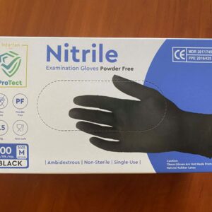 Protect Nitril kesztyű M fekete 100db