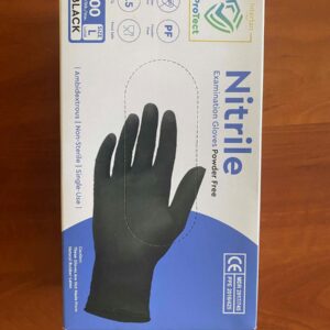 Protect Nitril kesztyű L fekete 100db