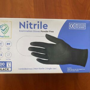 Protect Nitril kesztyű L fekete 100db